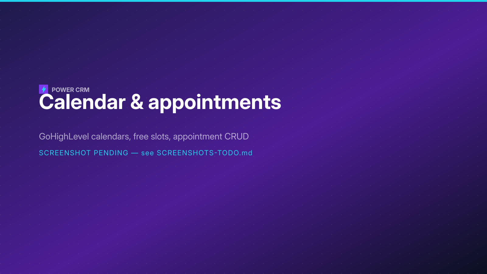 Calendar & Appointments in Power CRM